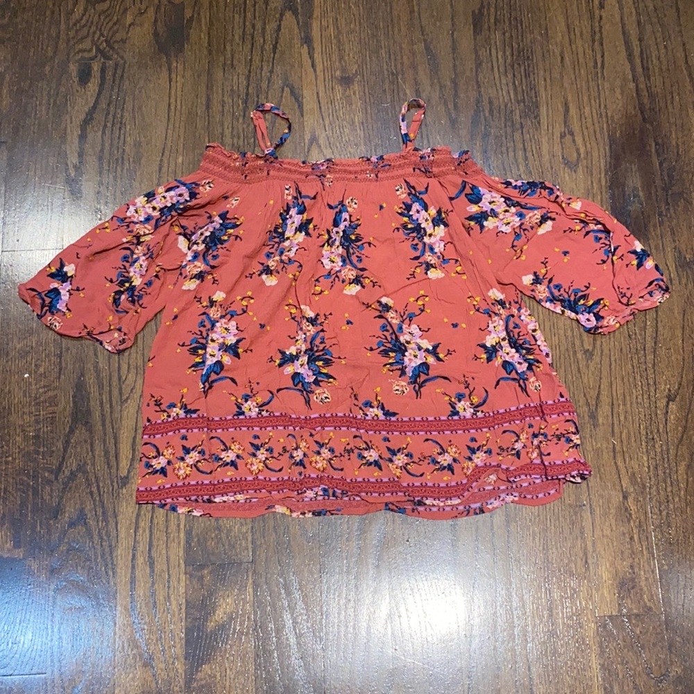 Floral Off The Shoulder Blouse - XL